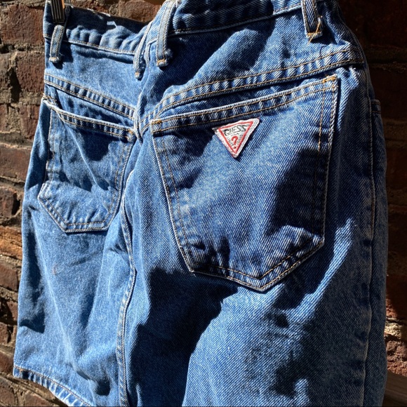 Vintage Guess Denim Jean Hi-Waisted Skirt 26W - Picture 2 of 15